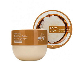 FARMSTAY, Универсальный питательный крем для лица и тела с маслом ши - Real shea butter all-In-one c